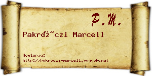 Pakróczi Marcell névjegykártya